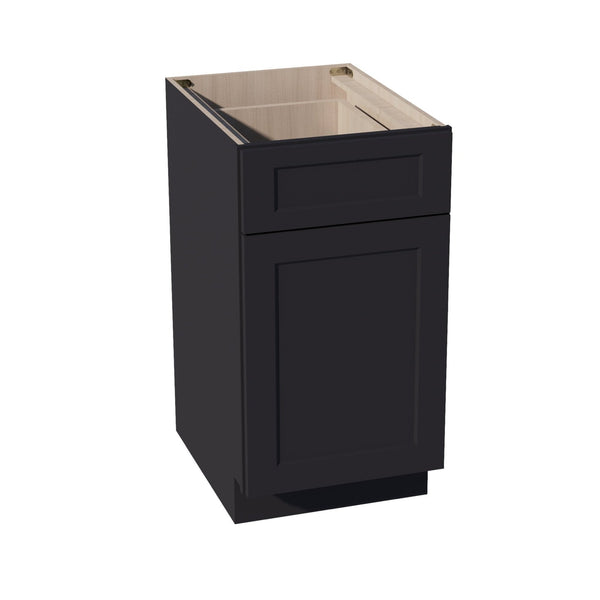 Shaker Trash Pull-Out Cabinet 18" (B18TR) · Ardelle - Ebony - Hero