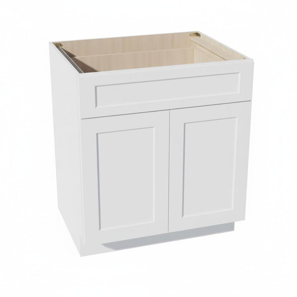 Shaker Base Cabinet 30" (B30) · Ardelle - White - Hero