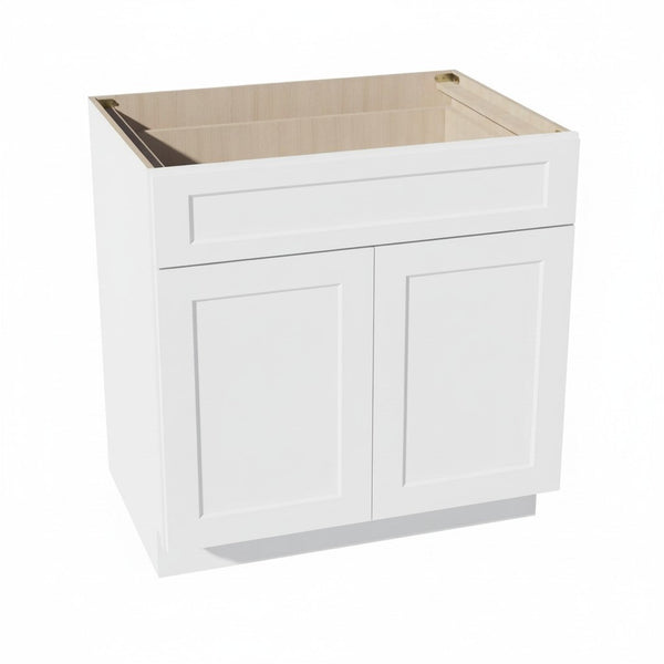 Shaker Base Cabinet 33" (B33) · Ardelle - White - Hero