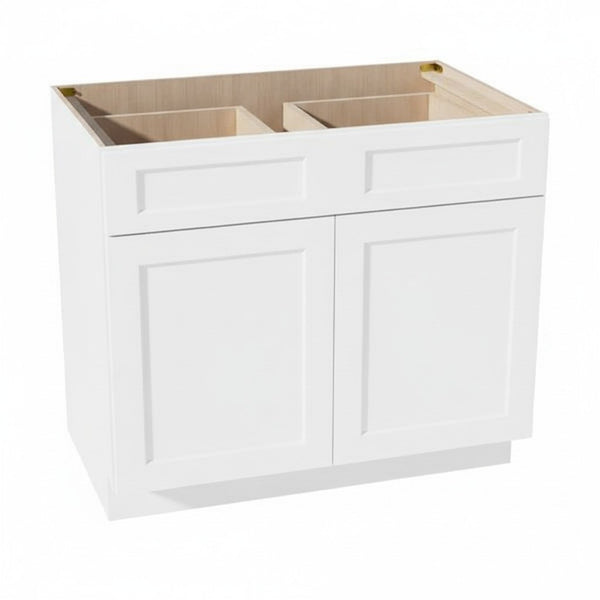 Shaker Base Cabinet 42" (B42) · Ardelle - White - Hero