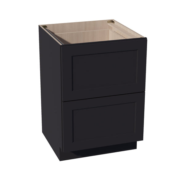 Shaker Drawer Base Cabinet 24" (DB24-2) · Ardelle - Ebony - Hero