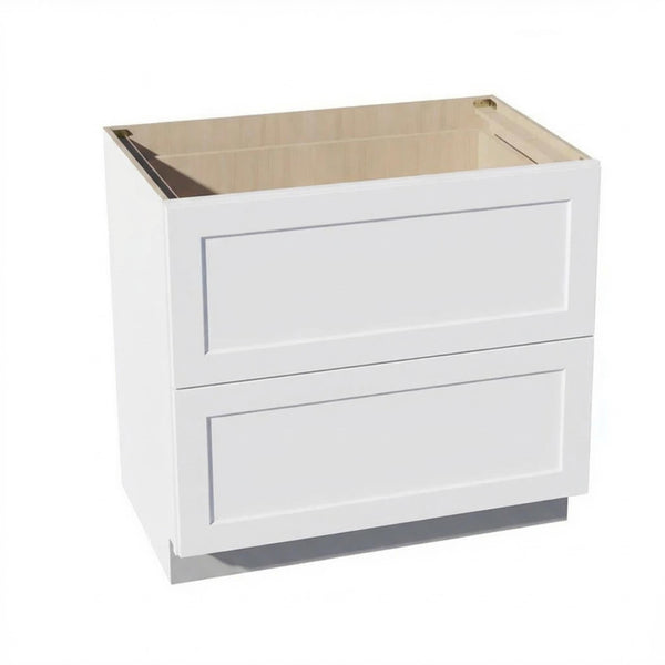 Shaker Drawer Base Cabinet 36" (DB36-2) · Ardelle - White - Hero