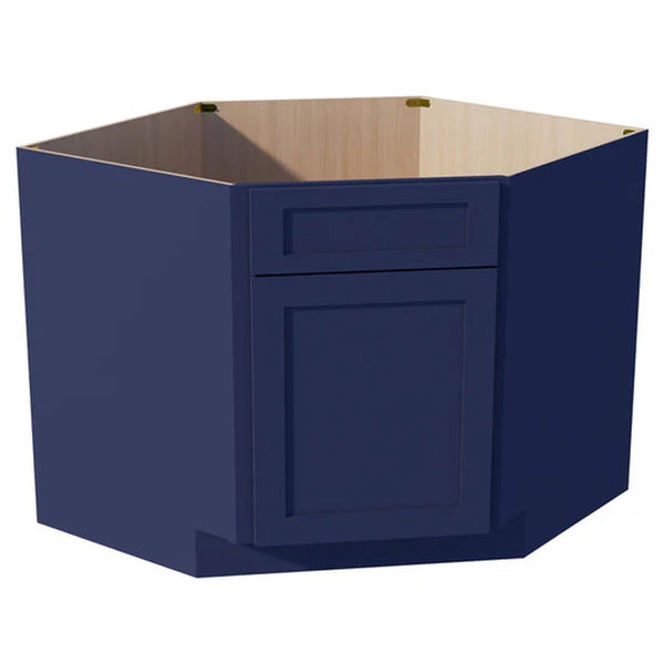 Shaker Corner Base Cabinet 42" (DSB42) · Ardelle - Blue - Hero