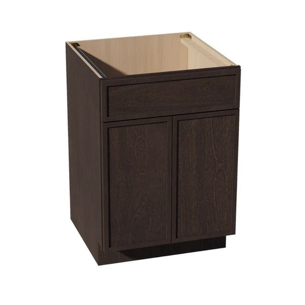 Slim Shaker Sink Base Cabinet 24" (SB24) · Slim - Mocha - Hero