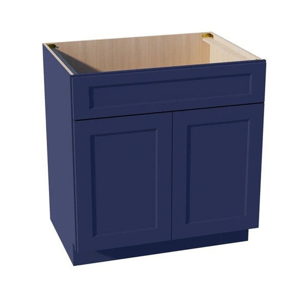 Shaker Sink Base Cabinet 33" (SB33) · Ardelle - Blue - Hero