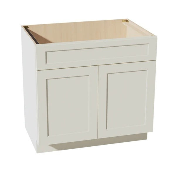 Shaker Sink Base Cabinet 36" (SB36) · Tallis - Swan White - Hero