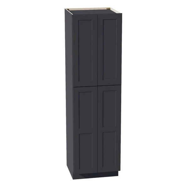 Shaker Tall Pantry Cabinet 24" (TP2484) · Ardelle - Ebony - Hero