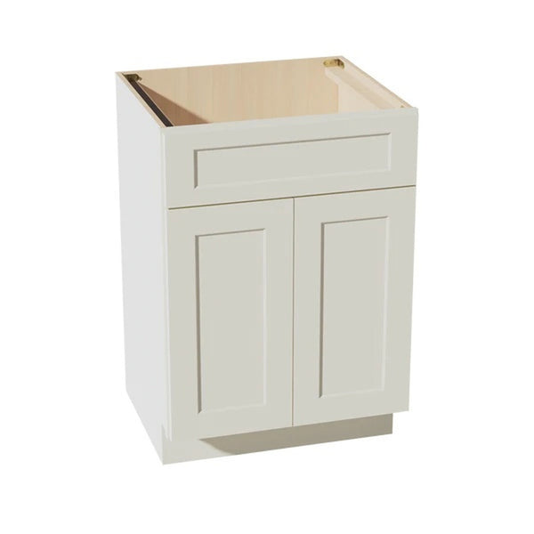 Shaker Sink Base Cabinet 24" (VSB2421) · Tallis - Swan White - Hero