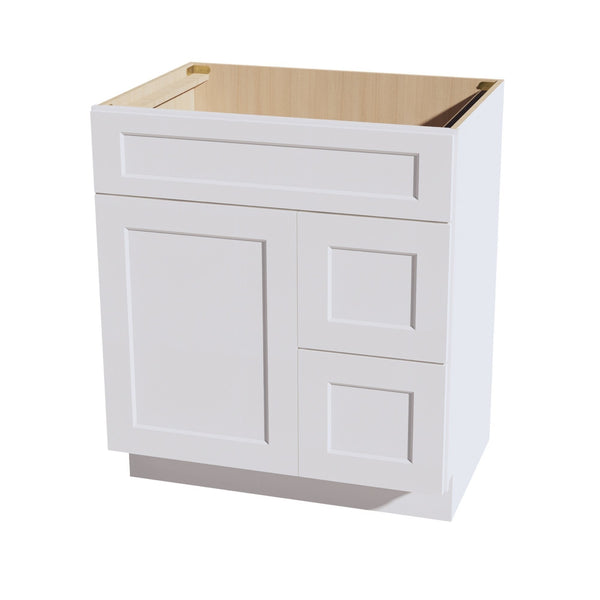 Shaker Vanity Drawer Cabinet 30" (VSD3021R) · Ardelle - White - Hero