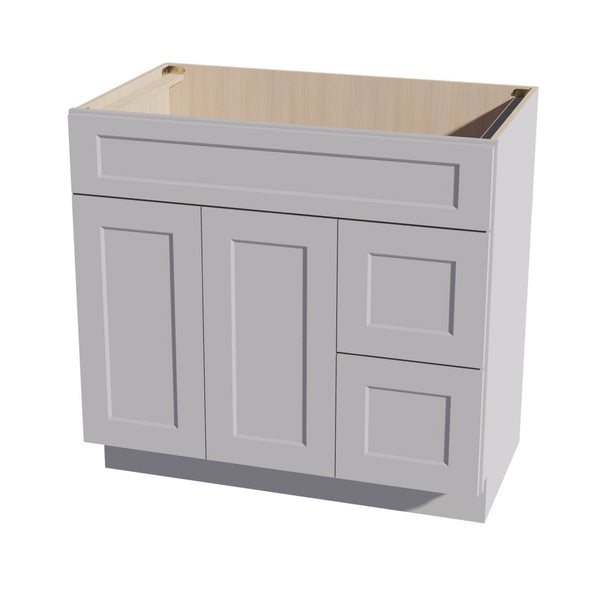 Shaker Vanity Drawer Cabinet 36" (VSD3621R) · Ardelle - Ash - Hero