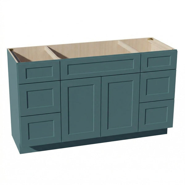 Shaker Vanity Drawer Cabinet 60" (VSD60SINGLE) · Tallis - Fairy Green - Hero
