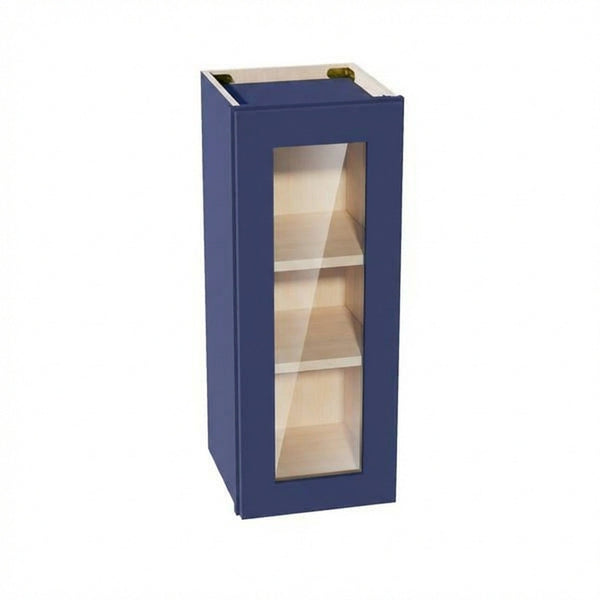 Shaker Glass Door Wall Cabinet 12" (W1230GD) · Ardelle - Blue - Hero