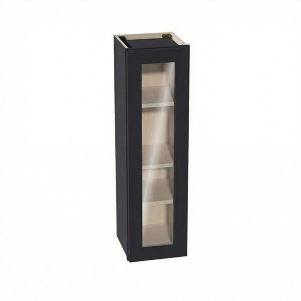 Shaker Glass Door Wall Cabinet 12" (W1242GD) · Ardelle - Ebony - Hero