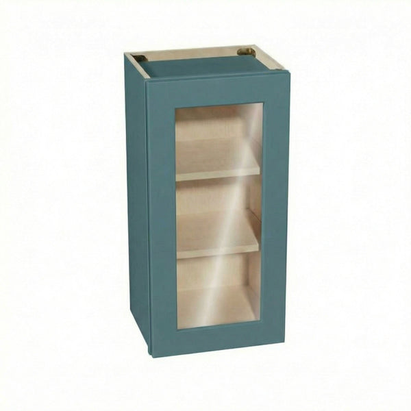 Shaker Glass Door Wall Cabinet 15" (W1530GD) · Tallis - Fairy Green - Hero