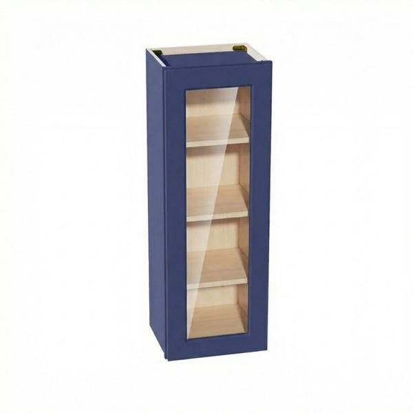 Shaker Glass Door Wall Cabinet 15" (W1542GD) · Ardelle - Blue - Hero