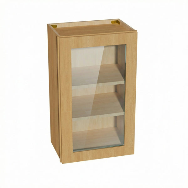 Shaker Glass Door Wall Cabinet 18" (W1830GD) · Ardelle - Timber - Hero