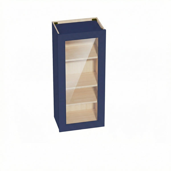 Shaker Glass Door Wall Cabinet 18" (W1842GD) · Ardelle - Blue - Hero
