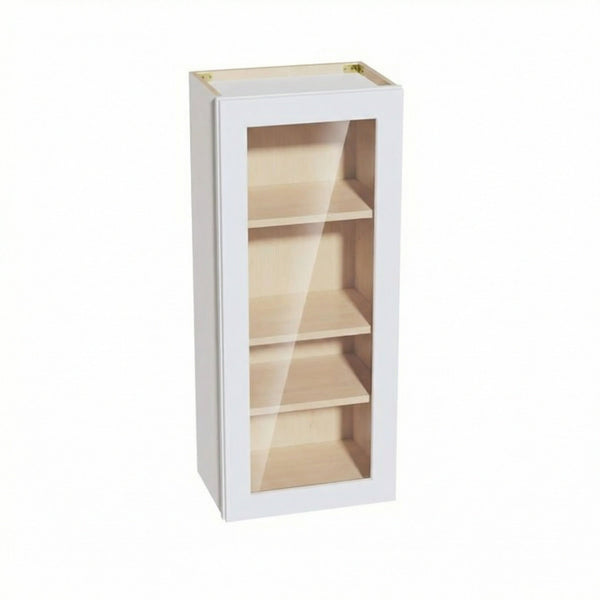Shaker Glass Door Wall Cabinet 18" (W1842GD) · Ardelle - White - Hero
