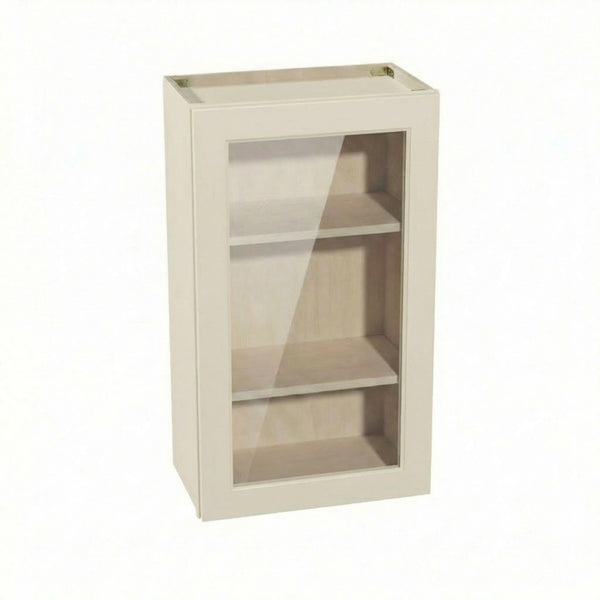 Shaker Glass Door Wall Cabinet 21" (W2136GD) · Tallis - Swan White - Hero