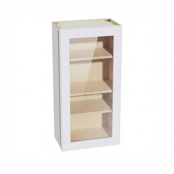 Shaker Glass Door Wall Cabinet 21" (W2142GD) · Ardelle - White - Hero
