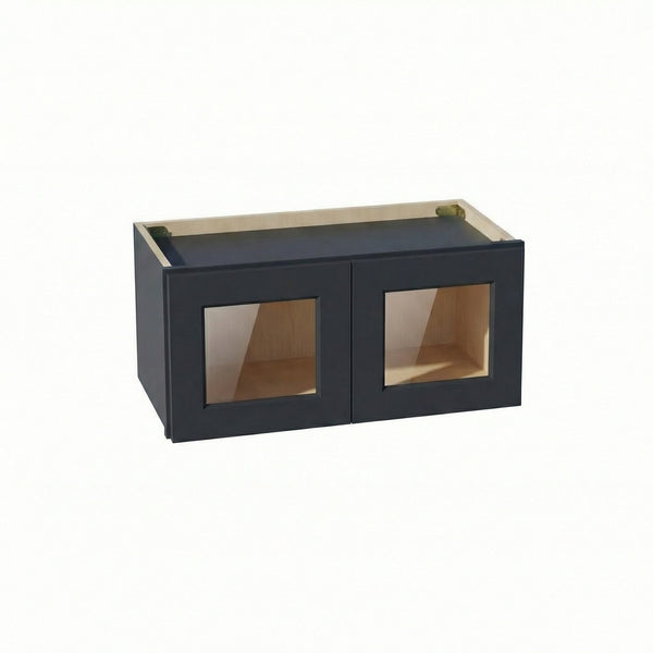 Shaker Bridge Wall Cabinet 24" (W2412GD) · Ardelle - Ebony - Hero