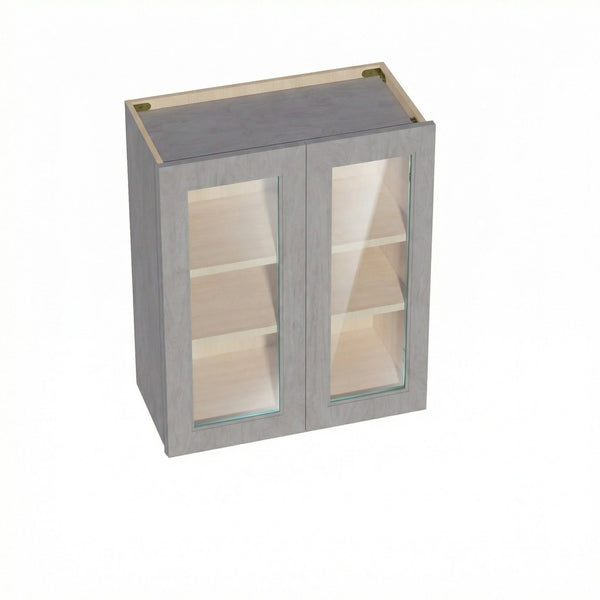 Shaker Glass Door Wall Cabinet 24" (W2430GD) · Ardelle - Ash - Hero