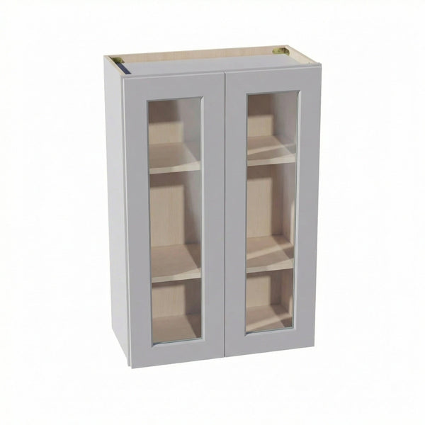 Shaker Glass Door Wall Cabinet 24" (W2436GD) · Ardelle - Ash - Hero