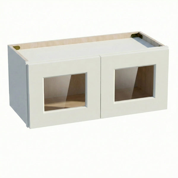 Shaker Bridge Wall Cabinet 27" (W2712GD) · Tallis - Swan White - Hero