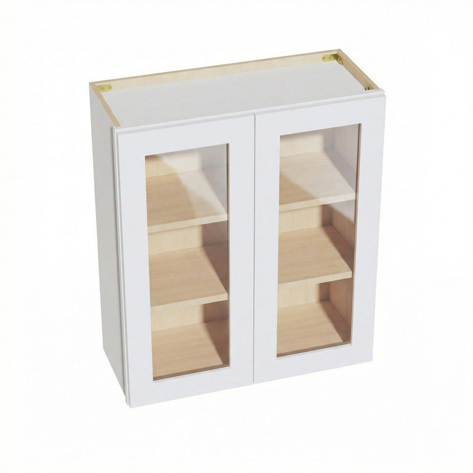 Shaker Glass Door Wall Cabinet 27" (W2730GD) · Ardelle