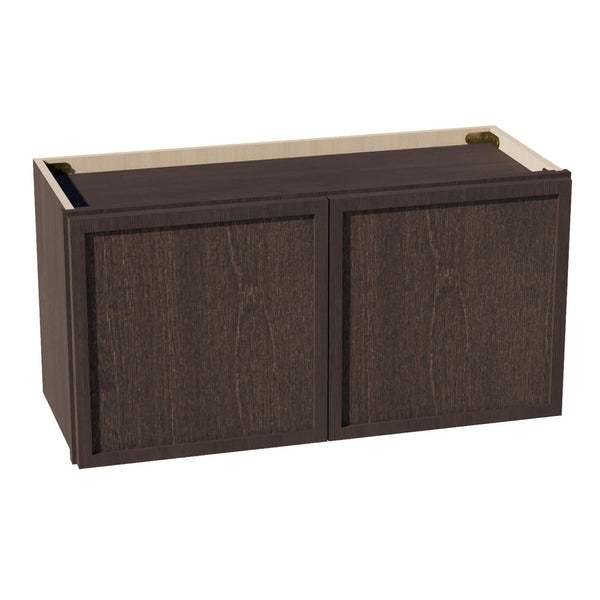 Slim Shaker Bridge Wall Cabinet 30" (W3015) · Slim - Mocha - Hero