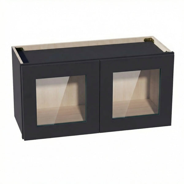 Shaker Bridge Wall Cabinet 30" (W3015GD) · Ardelle - Ebony - Hero