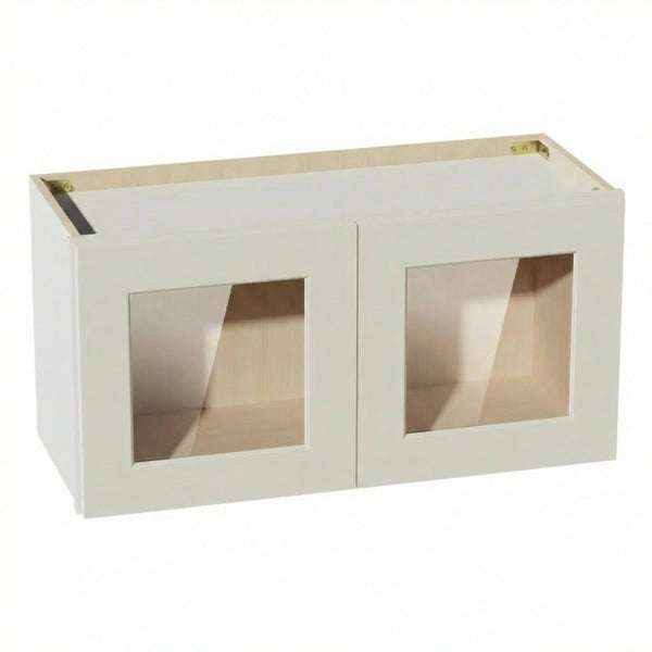 Shaker Bridge Wall Cabinet 30" (W3015GD) · Tallis - Swan White - Hero
