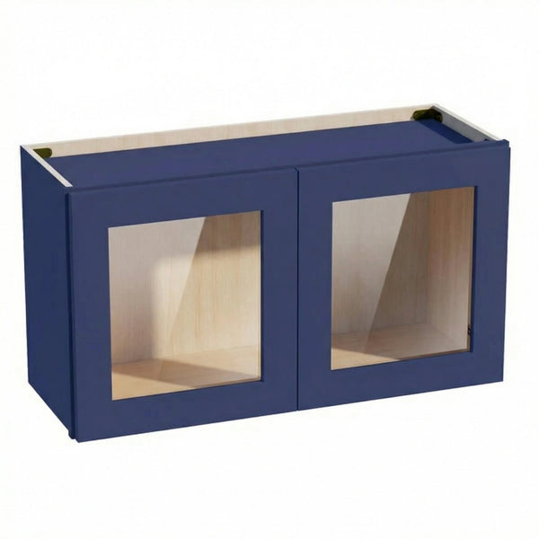 Shaker Bridge Wall Cabinet 33" (W3318GD) · Ardelle - Blue - Hero