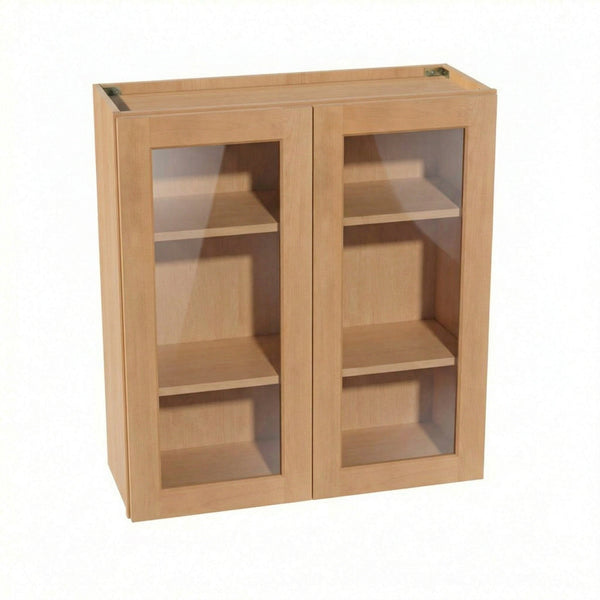 Shaker Glass Door Wall Cabinet 33" (W3336GD) · Ardelle - Timber - Hero