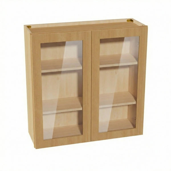 Shaker Glass Door Wall Cabinet 36" (W3636GD) · Ardelle - Timber - Hero