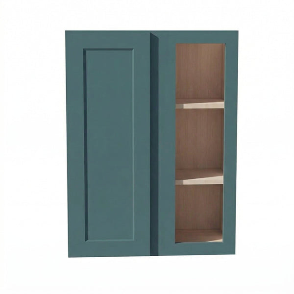 Shaker Corner Wall Cabinet 27" (WBC2736) · Tallis - Fairy Green - Hero