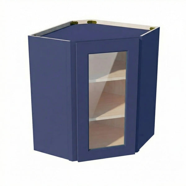 Shaker Corner Wall Cabinet 24" (WDC2436GD) · Ardelle - Blue - Hero