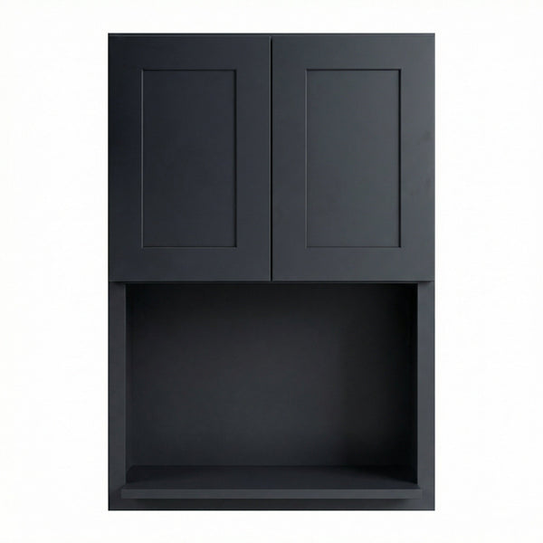 Shaker Microwave Wall Cabinet 27" (WM2736) · Ardelle - Ebony - Hero