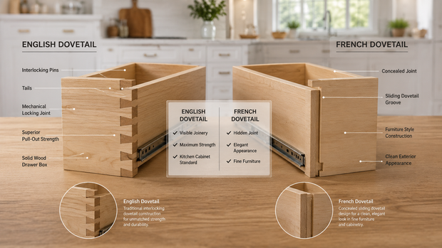 French Dovetail vs English Dovetail Drawers: What's the Difference?