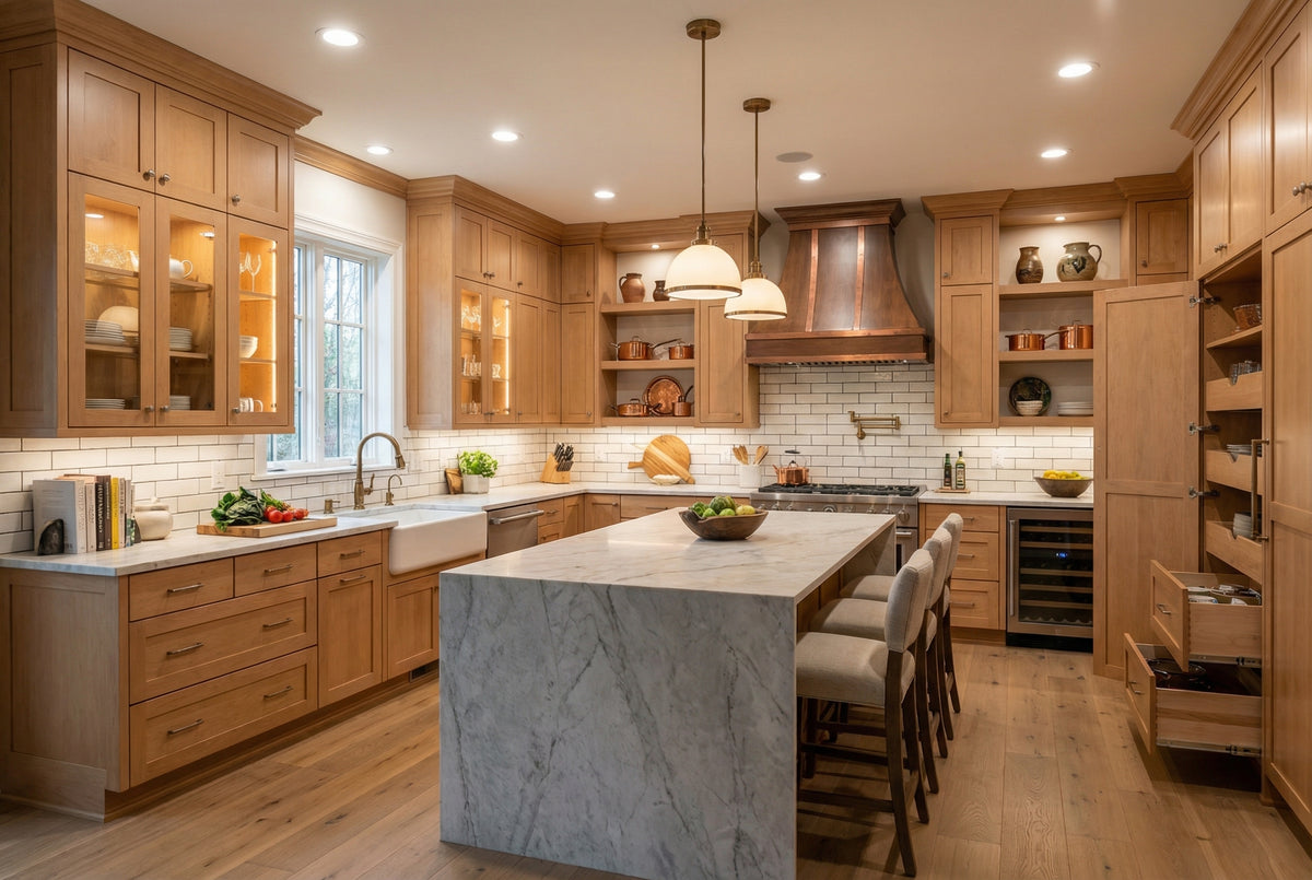 Timber Kitchen with Copper Hood