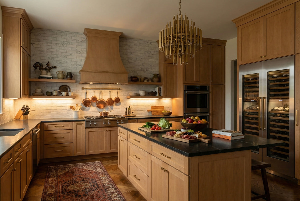 Rustic Timber Entertainer's Kitchen