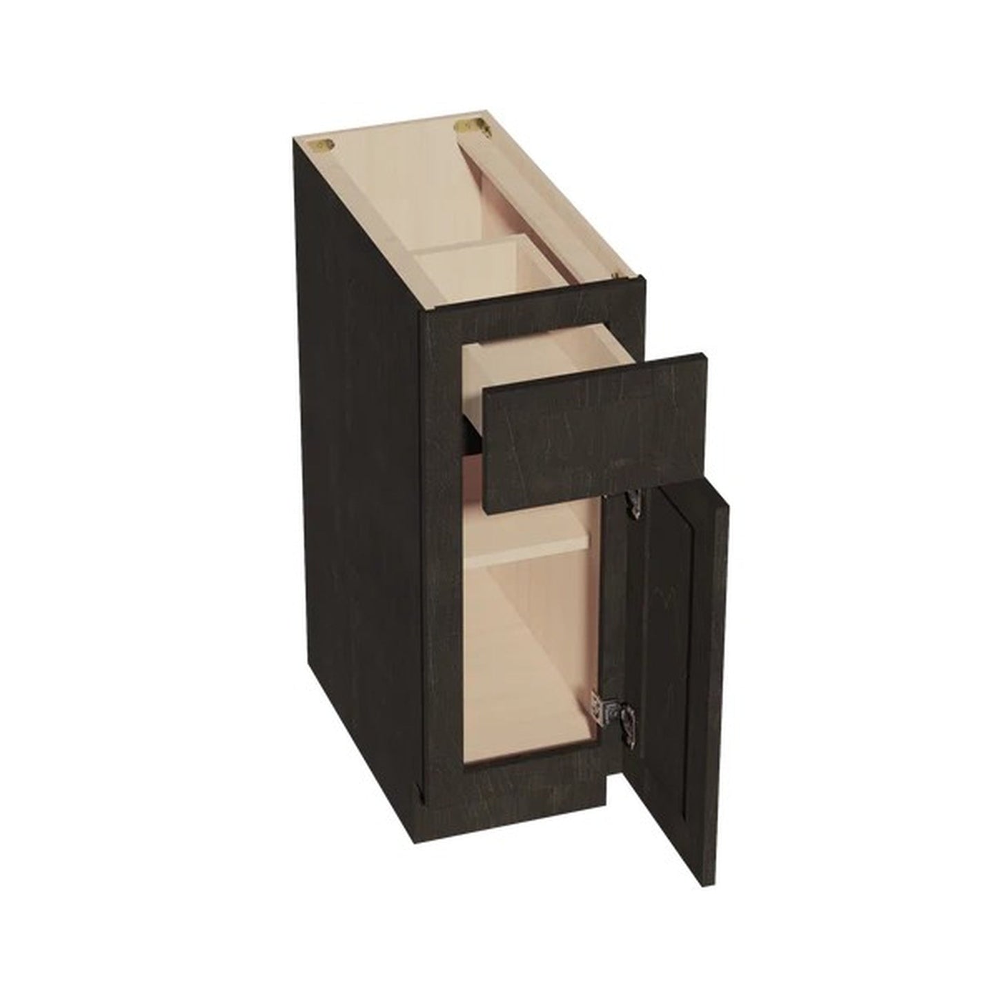 Shaker Base Cabinet 12" (B12) · Ardelle - Charcoal - Interior