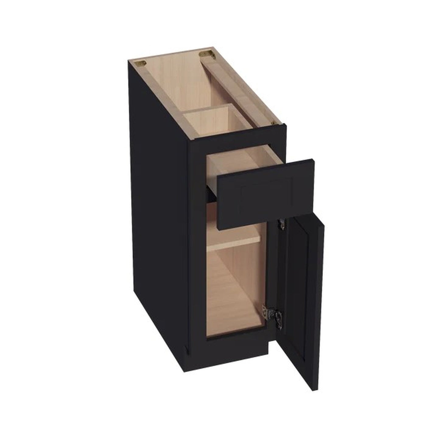 Shaker Base Cabinet 12" (B12) · Ardelle - Ebony - Interior