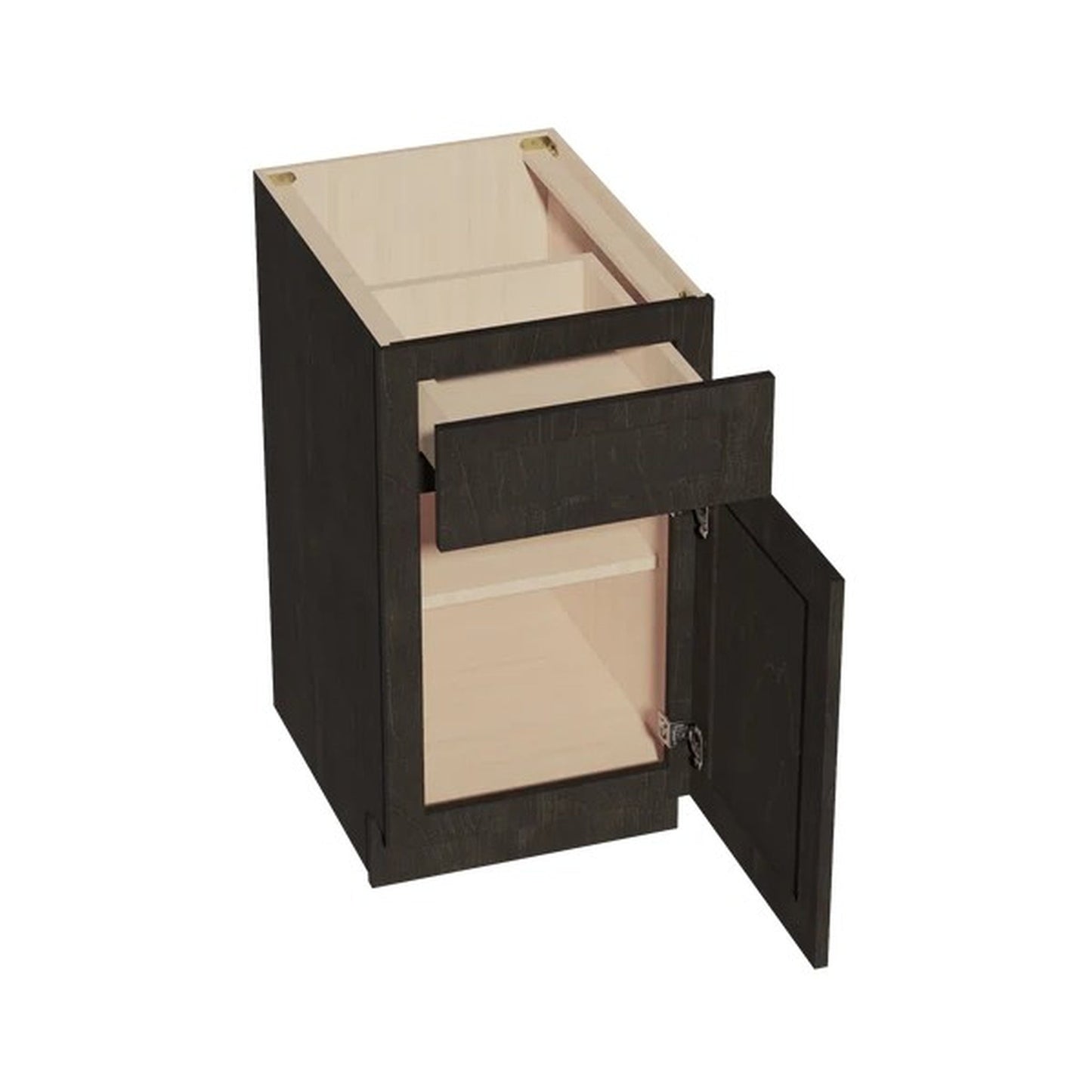 Shaker Base Cabinet 18" (B18) · Ardelle - Charcoal - Interior