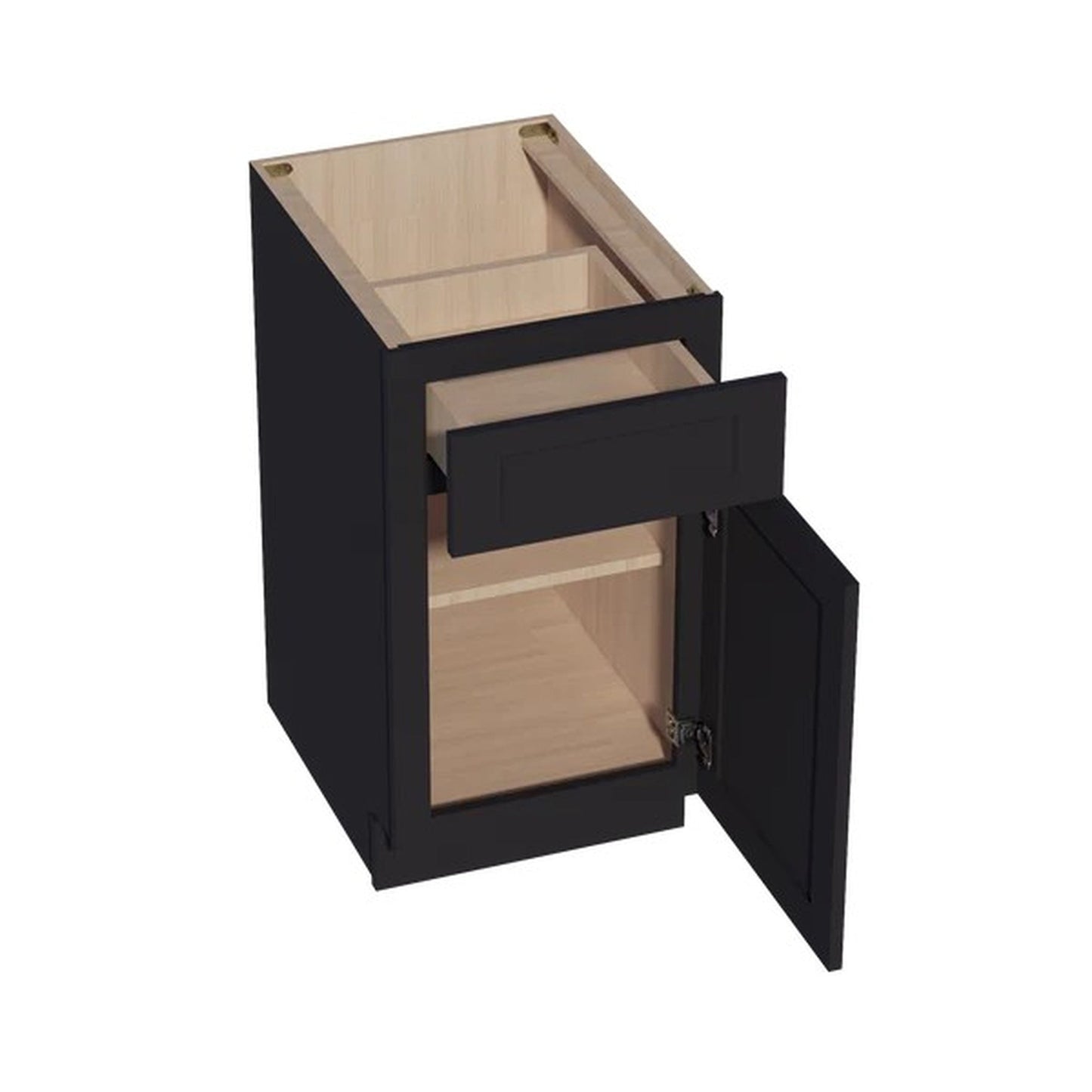 Shaker Base Cabinet 18" (B18) · Ardelle - Ebony - Interior