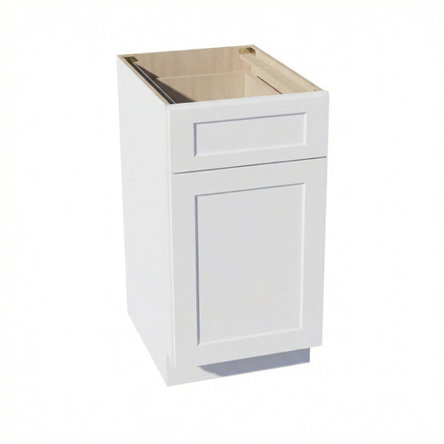 Shaker Trash Pull-Out Cabinet 18" (B18TR) · Ardelle - White - Hero