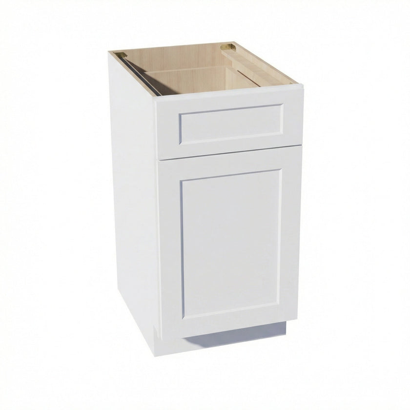 Shaker Trash Pull-Out Cabinet 18" (B18TR) · Ardelle - White - Hero