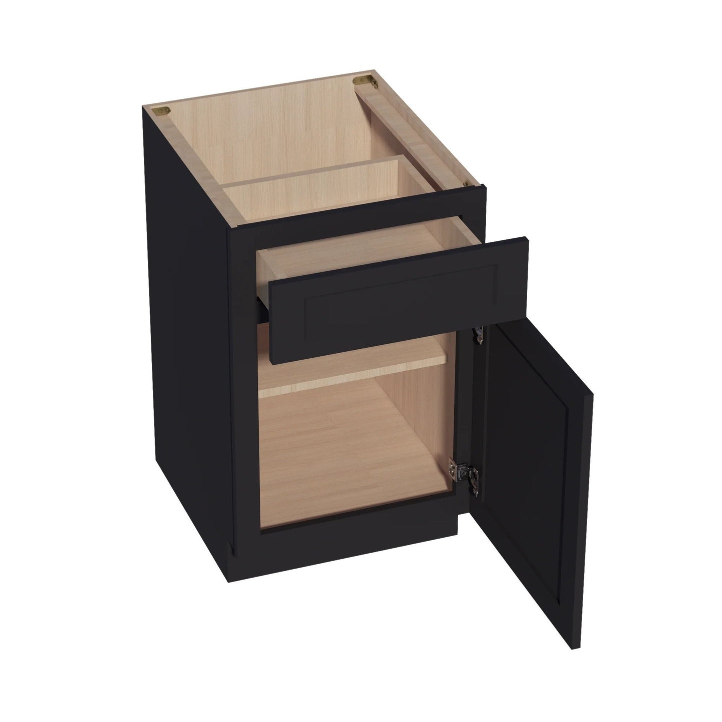 Shaker Base Cabinet 21" (B21) · Ardelle - Ebony - Interior
