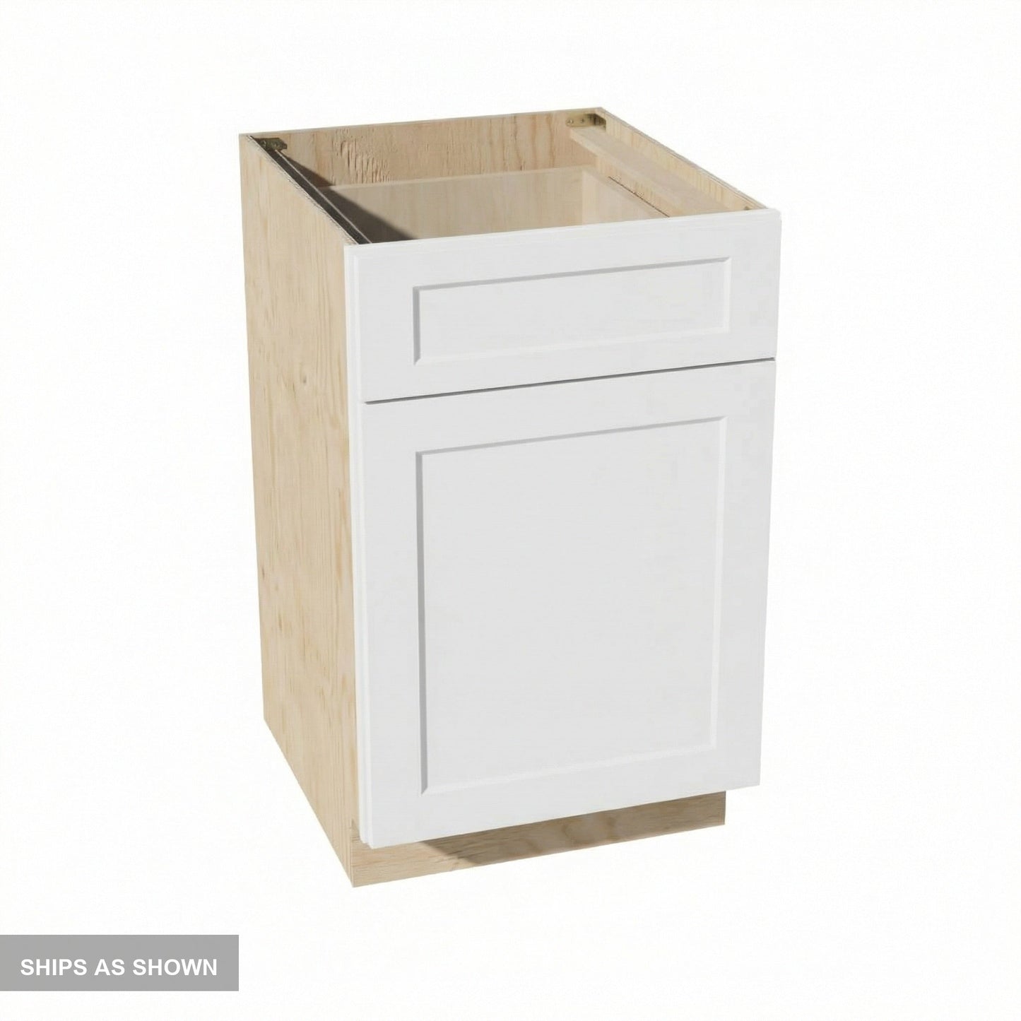 Shaker Base Cabinet 21" (B21) · Ardelle - White - Flat Pack