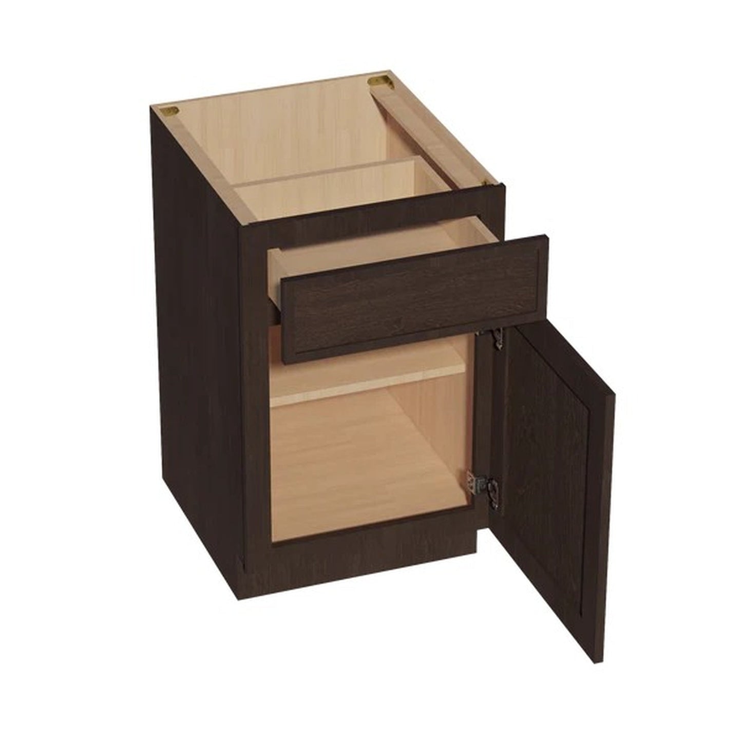 Slim Shaker Base Cabinet 21" (B21) · Slim - Mocha - Interior